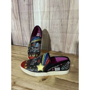 Steve Madden Girls J Powerful Slip On Sneakers Peace And Love- Size 3